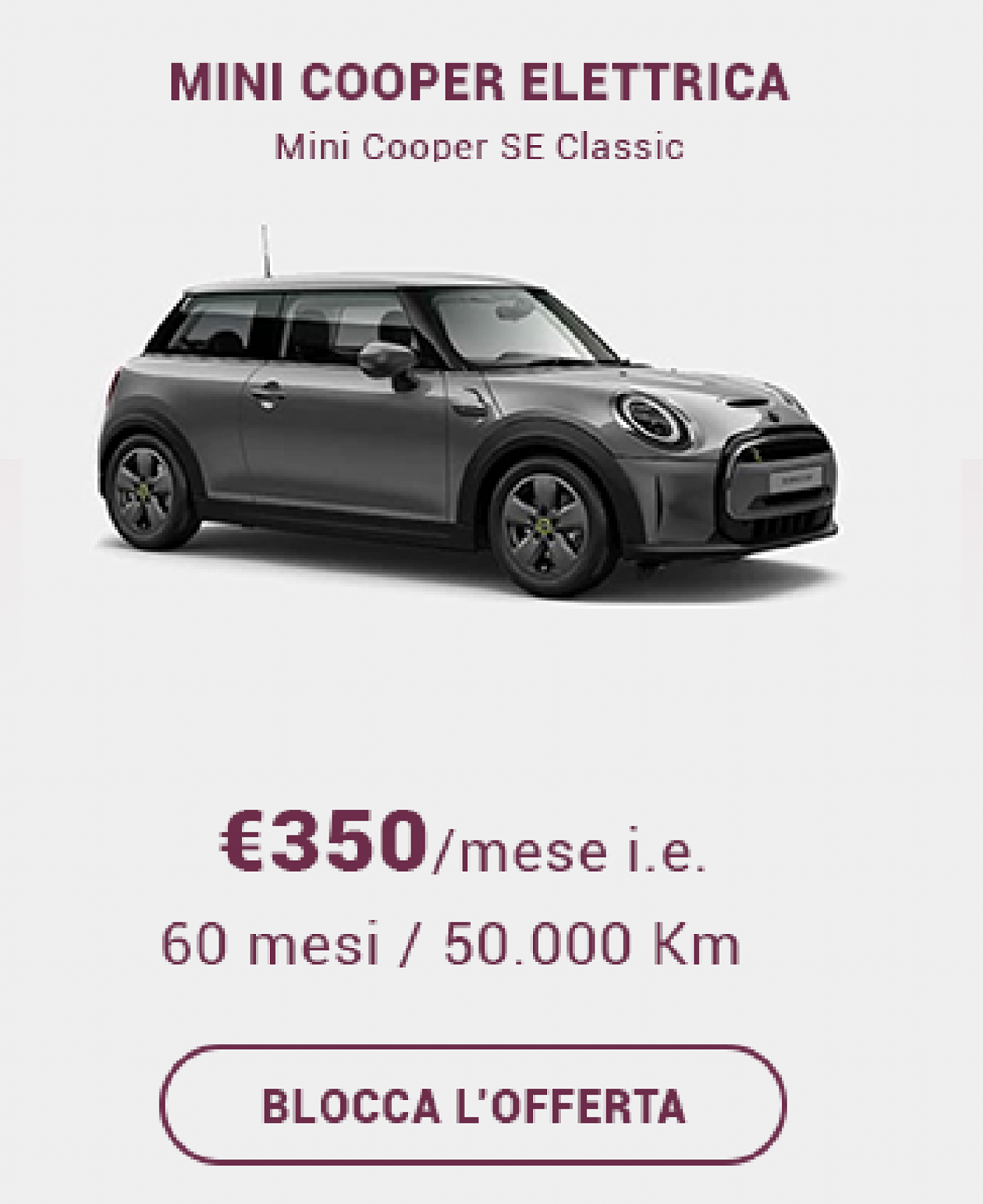 MINI COOPER ELETTRICA